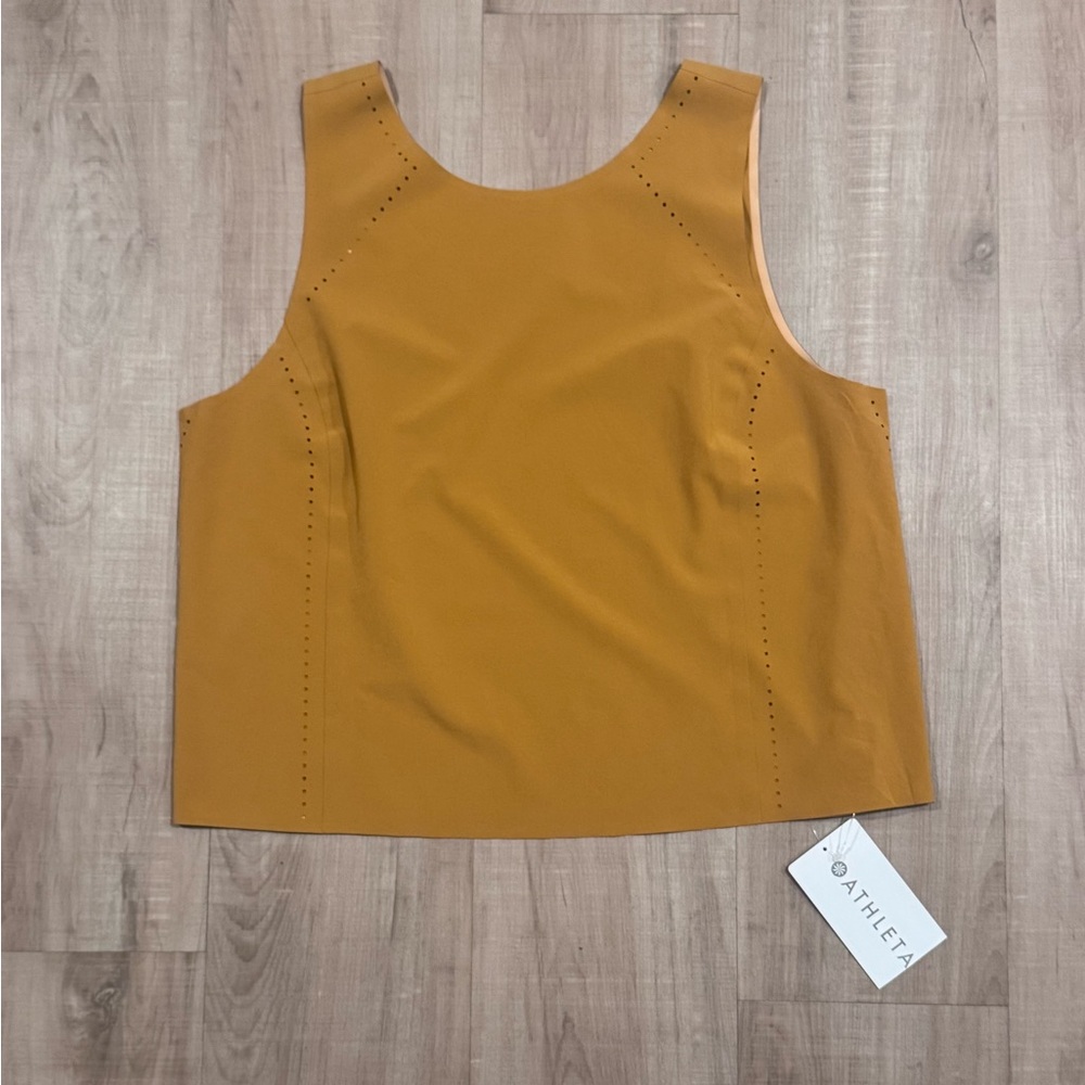 Athleta Women's Mustard Cropped Workout Top NWT